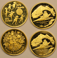 Kanada Zestaw  4 szt 100 Dolarów ( 1978-1980)2 uncje złota 0.999