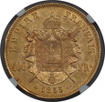 Francja, 100 Franków Napoleon III 1855 BB rok, NGC, /K11/