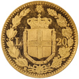 Włochy , Umberto I, 20 Lirów, 1882 rok, Rzym,/F/