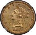 USA , 10 Dolarów Liberty Head 1893 rok , MS 61 NGC