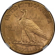 USA, 10 Dolarów Indian Head 1910 D rok, MS 63 NGC