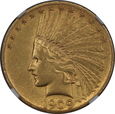 USA, 10 Dolarów Indian Head 1909 rok, NGC AU 55, /K1/