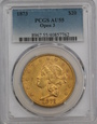 USA, 20 Dolarów Liberty Head 1873 rok Open 3,  PCGS AU 55 