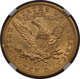 USA , 10 Dolarów Liberty Head 1906 D rok , NGC, /K10/