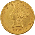 USA 10 Dolarów 1882  rok  /F   / ok.AU55