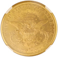 USA 20 Dolarów Liberty Head 1885 S  NGC MS 61 /F/       