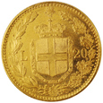 Włochy, 20 Lirów 1882 rok          /P/