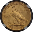 USA, 10 Dolarów Indian Head 1912 rok, NGC