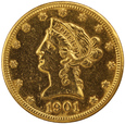 USA 10 Dolarów 1901  S rok  /F   / ok.VF