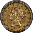 USA, 2,5 Dolara Liberty Head 1907 rok, NGC, /K3/