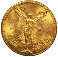 Meksyk 50 Peso 1943 rok inny typ monety