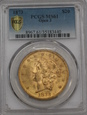USA, 20 Dolarów Liberty Head 1873 rok Open 3,  PCGS MS 61      