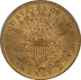 USA, 20 Dolarów Liberty Head 1873 rok Open 3,  PCGS MS 61      