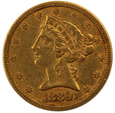 USA, 5 Dolarów 1880 rok, Liberty Head, ok.XF45