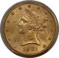 USA, 10 Dolarów Liberty Head 1901 S rok, MS 63 PCGS, /K4/