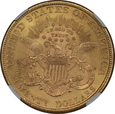 USA, 20 Dolarów Liberty Head 1895 rok, NGC MS 62