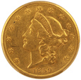 USA 20 Dolarów 1859 S Rok PCGS AU 53