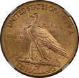 USA, 10 Dolarów Indian Head 1910 D rok, NGC