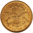 USA 20 Dolarów 1875 S  Rok NGC AU 50              (F)