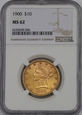 USA, 10 Dolarów Liberty Head 1900 rok, MS 62  NGC, /K7/