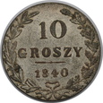 Polska, 10 groszy 1840 MW rok, Warszawa, /K1/