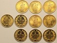 San Marino  10 szt. 2 scudi 1974-1975 /P/55.00 czystego złota