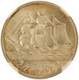 Polska, II RP, 2 Złote  1936 rok, Statek, NGC MS 64 