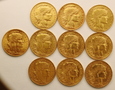 Francja 10 szt. 20 franków Kogut,58.05 czystego złota /P/