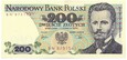 Banknot 200 Zł J. Dąbrowski 1979r BN