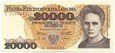 Banknot 20 000 Zł M. Skłodowska 1989r Seria E Stan/UNC-