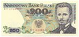 Banknot 200 Zł J. Dąbrowski 1982r BY