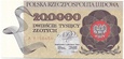 200 000 Zł Warszawa 1989r Seria A