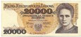 Banknot 20 000 Zł M. Skłodowska 1989r Seria A 7866677