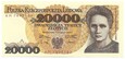 Banknot 20 000 Zł M. Skłodowska 1989r Seria AM Stan/UNC