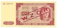 100 Złotych 1 Lipca 1948r Seria KR /Wzór/