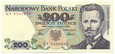 Banknot 200 Zł J. Dąbrowski 1986r Seria DF 