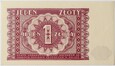 Banknot 1 Złoty - Polska Rzeczypospolita Ludowa - 1946 rok 