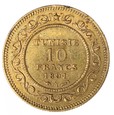 10 Franków - Tunezja - 1891 rok 