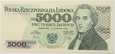 Banknot 5000 zł 1982 rok - Seria CC