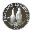 50 pensów - Pingwiny królewskie - Falklandy - 1987 rok