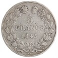 5 franków - Ludwik Filip I - Francja - 1845 rok