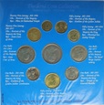 Zestaw monet obiegowych - Król Rama IX - Tajlandia