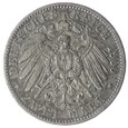 2 marki - Wilhelm II - Prusy - Niemcy - 1906 rok