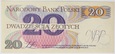 Banknot 20 zł 1982 rok - Seria D