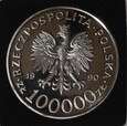 Solidarność 100 000 złotych - 1990 rok - Uncja Srebra - Typ D 