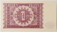 Banknot 1 Złoty - Polska Rzeczypospolita Ludowa - 1946 rok 