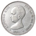 5 peset - Alfons XIII - Hiszpania - 1891 rok