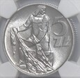 5 Złotych - Rybak - Słoneczko -  PRL - 1959 rok - NGC MS 66