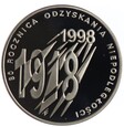 10 zł - 80 Rocznica Odzyskania Niepodległości - 1998 rok
