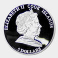 5 dolarów - HMB Endeavour - Wyspy Cooka - 2009 rok